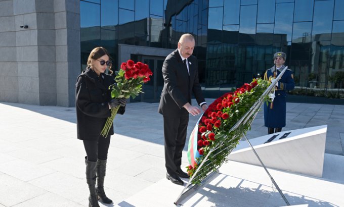 Prezident və birinci xanım Xocalı Soyqırımı Memorialının açılışında iştirak etdi