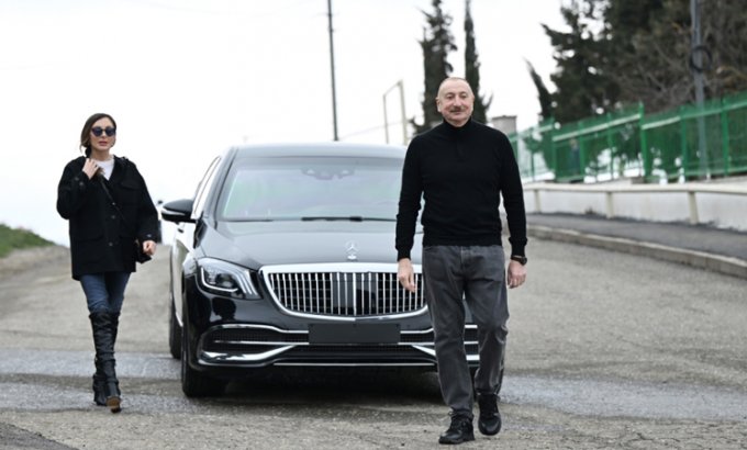 Prezident və birinci xanım Xocavəndin Xanoba kəndində olub